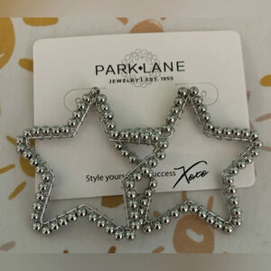 NWT Park Lane Bright Earrings in Silver Star 2" Dallas Cowboys Rodeo Fun Glitz